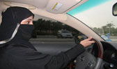 Saudi Woman Driving a Car