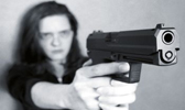 Woman with gun