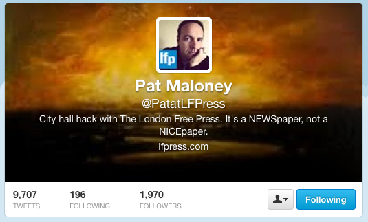London Free Press hack, Pat Maloney