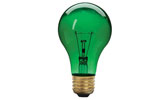 green light bulb